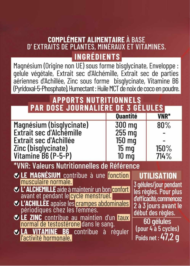 Complément Alimentaire Règles Douloureuses - SO'CUP
