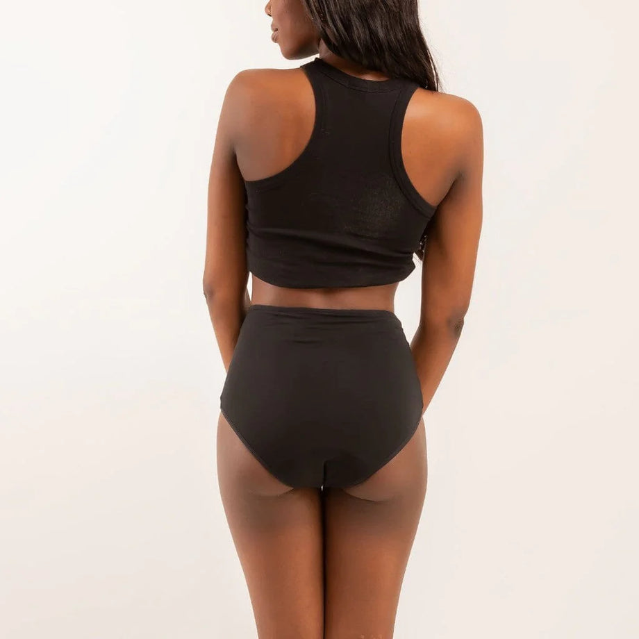 Culotte Menstruelle Taille Haute avec Plumetis pour la Nuit – SO'CUP